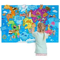 Eğitici Montessori Keçe Dünya Haritası 70*109 CM