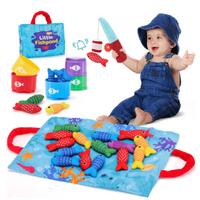 Sünger Balıkçı Montessori Oyunu – 22 Parça Balık Tutma Seti