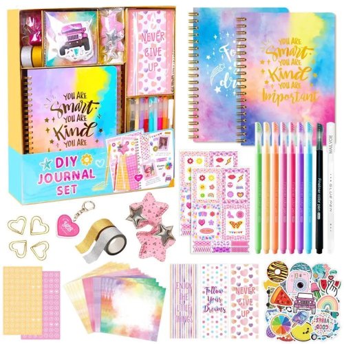 DIY Günlük Seti – Kızlar için Stickerlı Defter ve Hobi Kit