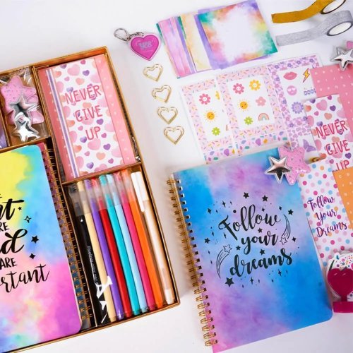 DIY Günlük Seti – Kızlar için Stickerlı Defter ve Hobi Kit