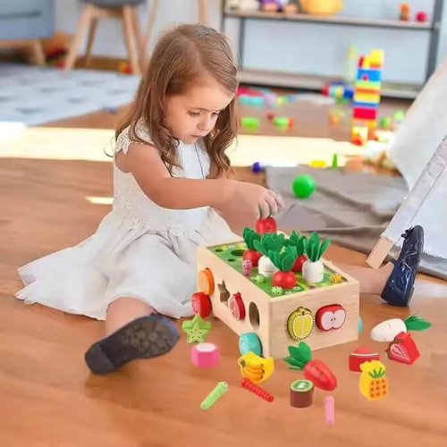  Montessori Ahşap Sebze ve Meyve Eşleştirme Oyunu 