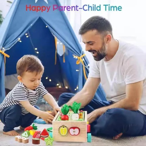  Montessori Ahşap Sebze ve Meyve Eşleştirme Oyunu 